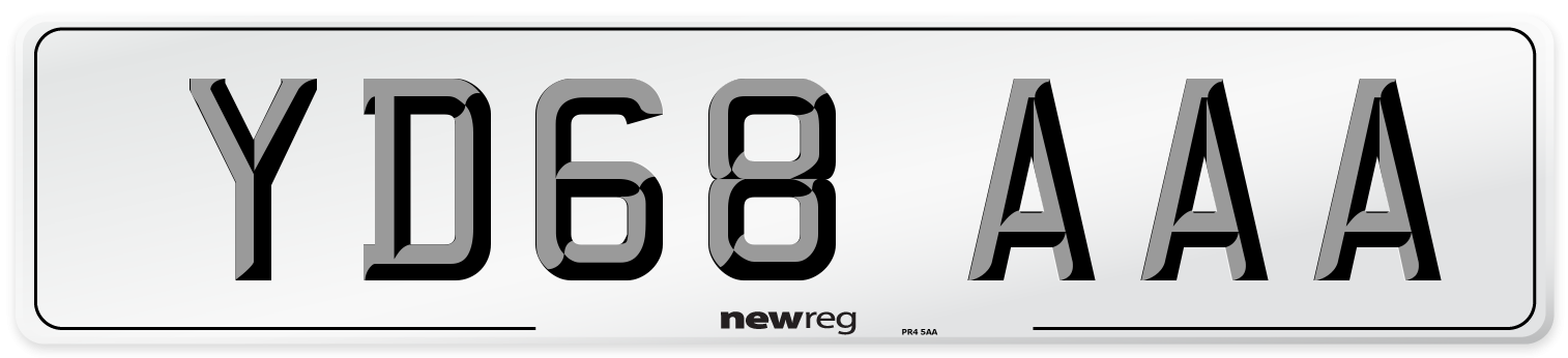 YD68 AAA Number Plate from New Reg